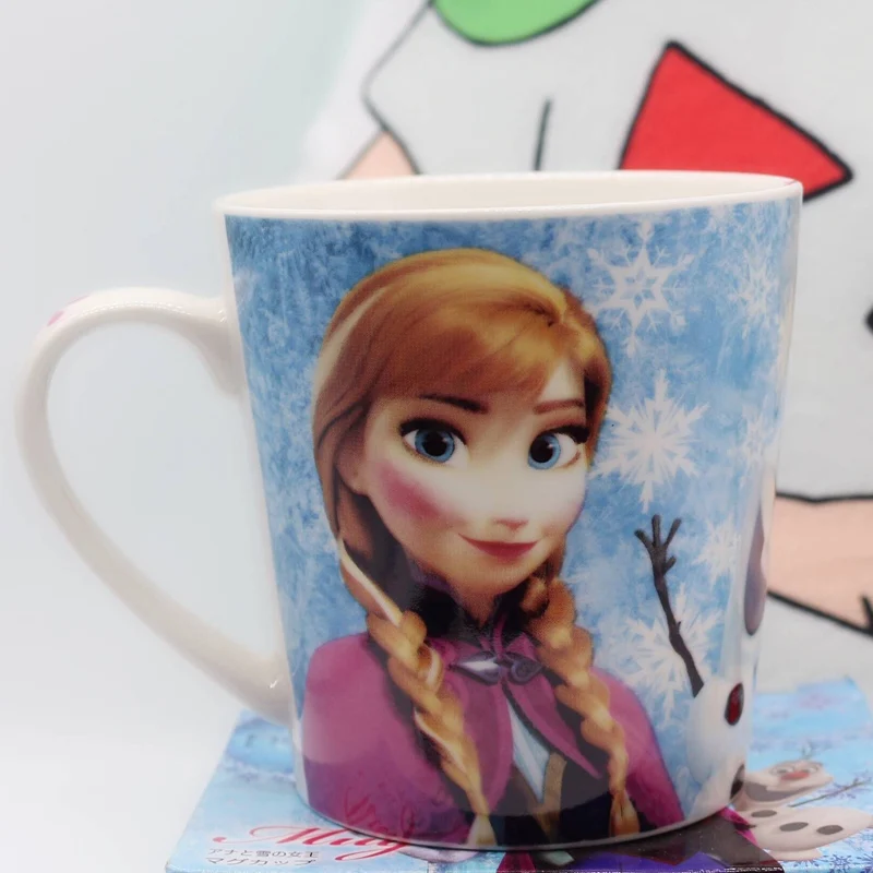 Довольно Замороженные Принцесса Анна Эльза Олаф 400 мл керамическая кружка молоко