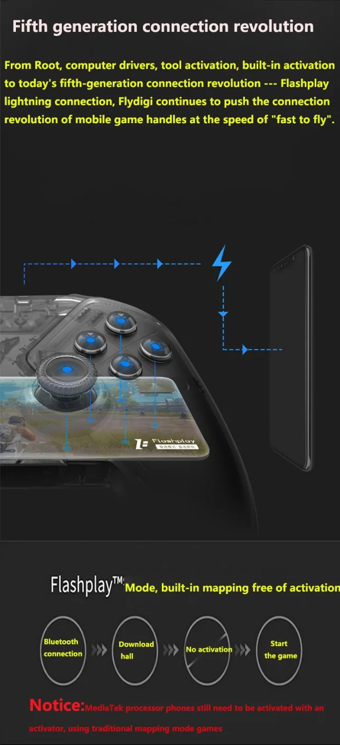 Flydigi pubg мобильный игровой контроллер wee 2T Поддержка тела сенсация клавиатура и мышь конвертер геймпад ios/android мобильная игра
