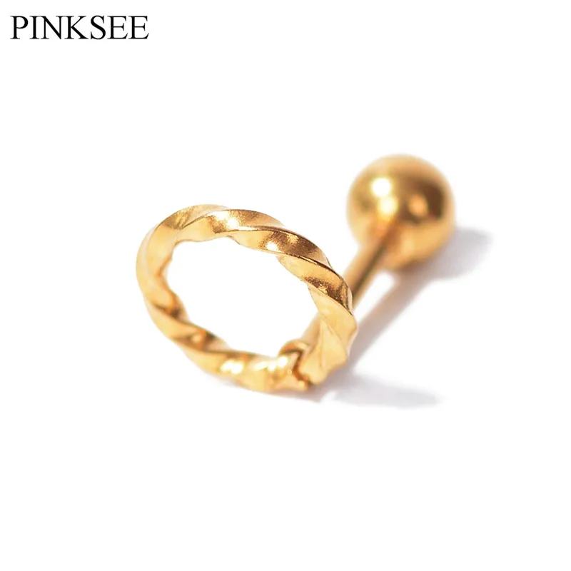 PINKSEE 1 шт. гипоаллергенная Нержавеющая Сталь Заглушка для ушей унисекс пирсинг