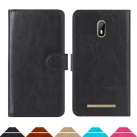 luxury wallet case for leagoo z6 pu leather retro flip cover magnetic fashion cases strap
