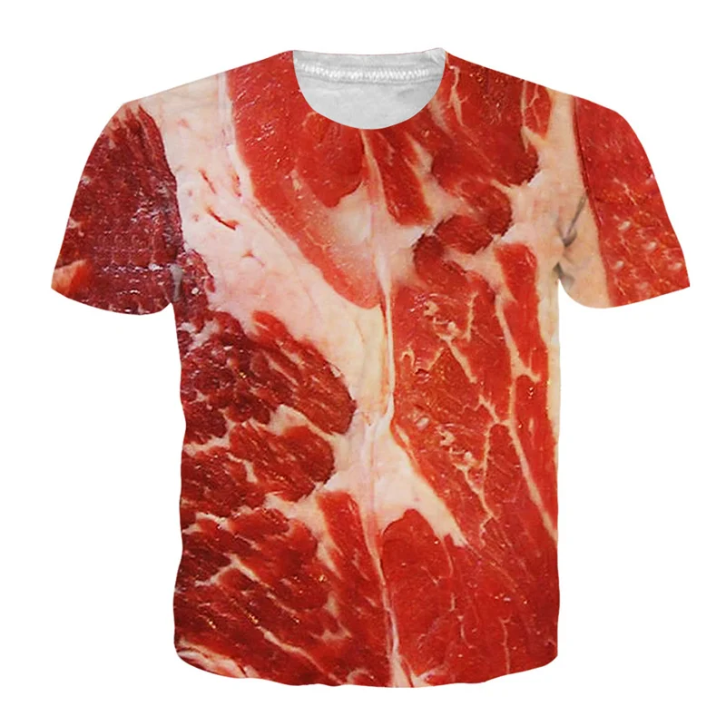 2020 Bootylicious Fresh Beef Meat испанская рубашка 3D Забавный спортивный костюм с беконом