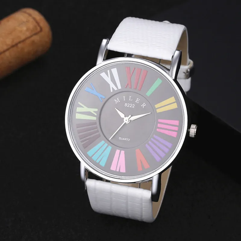 Модные 4 вида цветов Брендовые Часы Miler женские и мужские наручные часы из