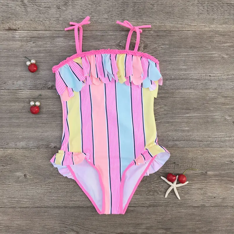 

Купальники для девочек, детский слитный купальник, Детские слитные купальники 2020, детский купальник с оборкой, купальный костюм, монокини A33