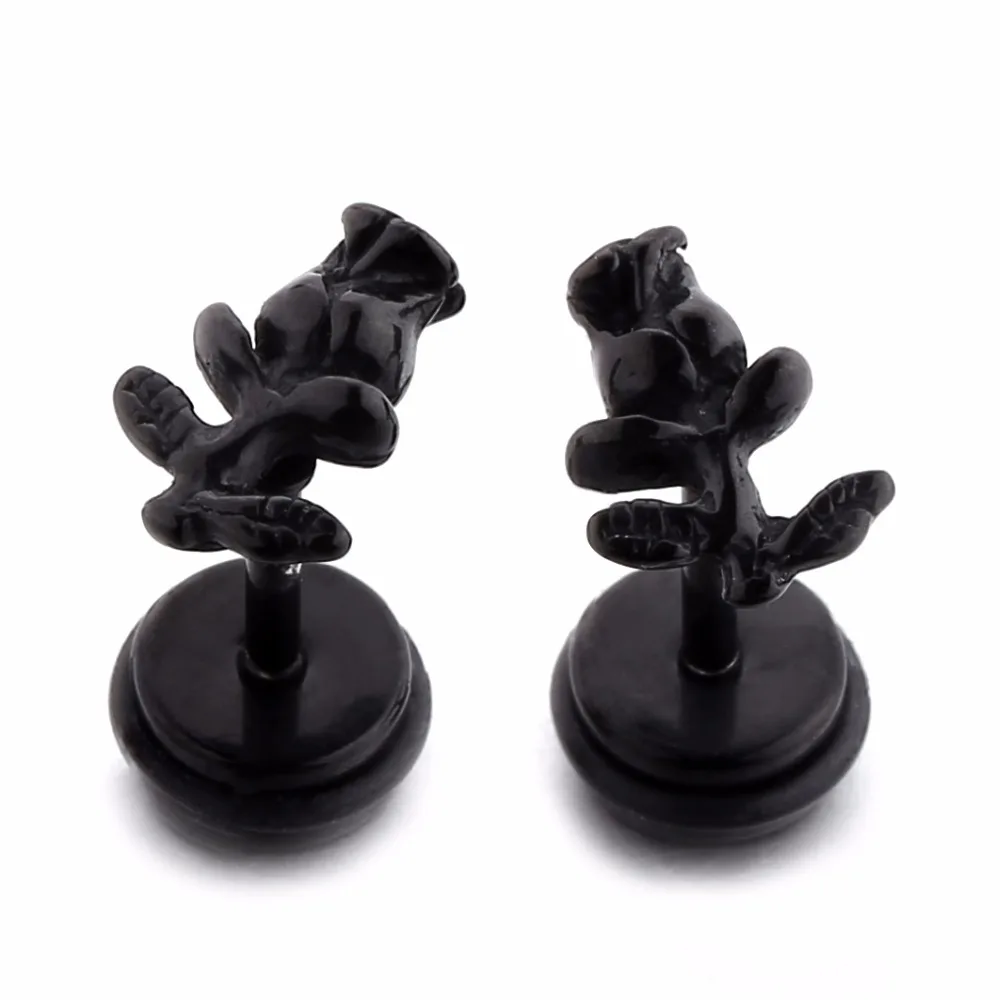 1 пара женские серьги гвоздики в стиле панк|rose earrings|earrings flowerfashion flower earings |