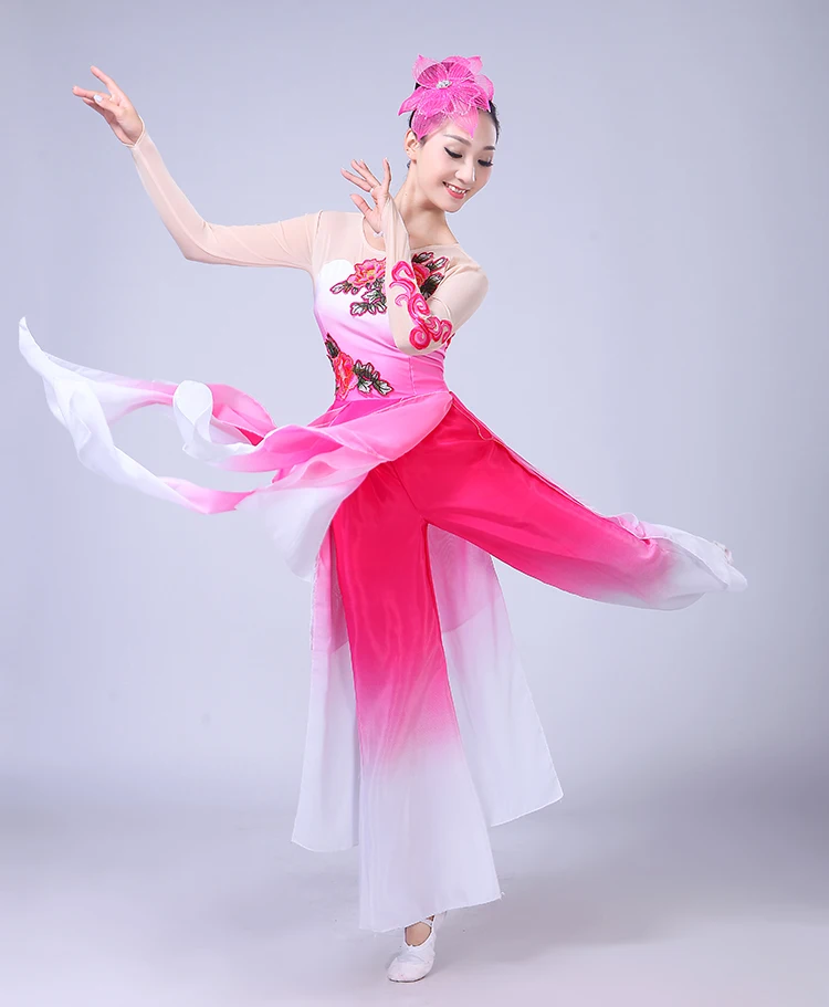 Children Jasmine Classic Dance Adult Umbrella Yangge Performance National Stage Clothing New Square Girl | Тематическая одежда и