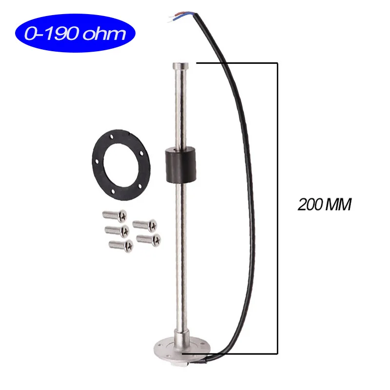 200mm 0-190ohm 300 мм топливный& водоуказательный прибор Сенсор для морской лодки запчасти для яхт для грузовых автомобилей генераторы или Gen комплект автобус RV автомобиль багги - Цвет: 200mm 0-190ohm