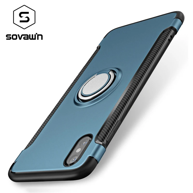 Противоударный армированный чехол для iPhone X 8 7 6 6s Plus автомобильный держатель