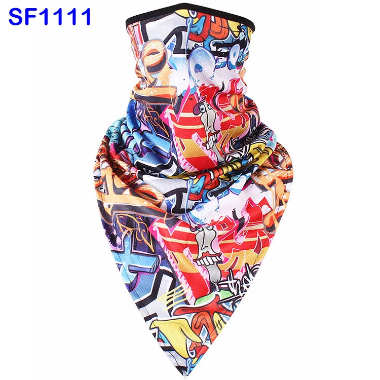 SF1111 WildSurfer треугольник шарф Печать езда половина маска для лица для велосипеда ветрозащитные Балаклавы дышащие банданы сноуборд шарфы FJ41 - Цвет: SF1111