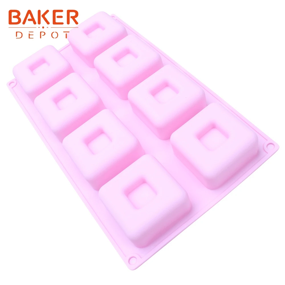 BAKER DEPOT силиконовая форма для выпечки, формочка квадратной формы форма для льда и мыла Пудинг Желе хлеб бисквит форма для выпечки кондитерские изделия десерт инструменты
