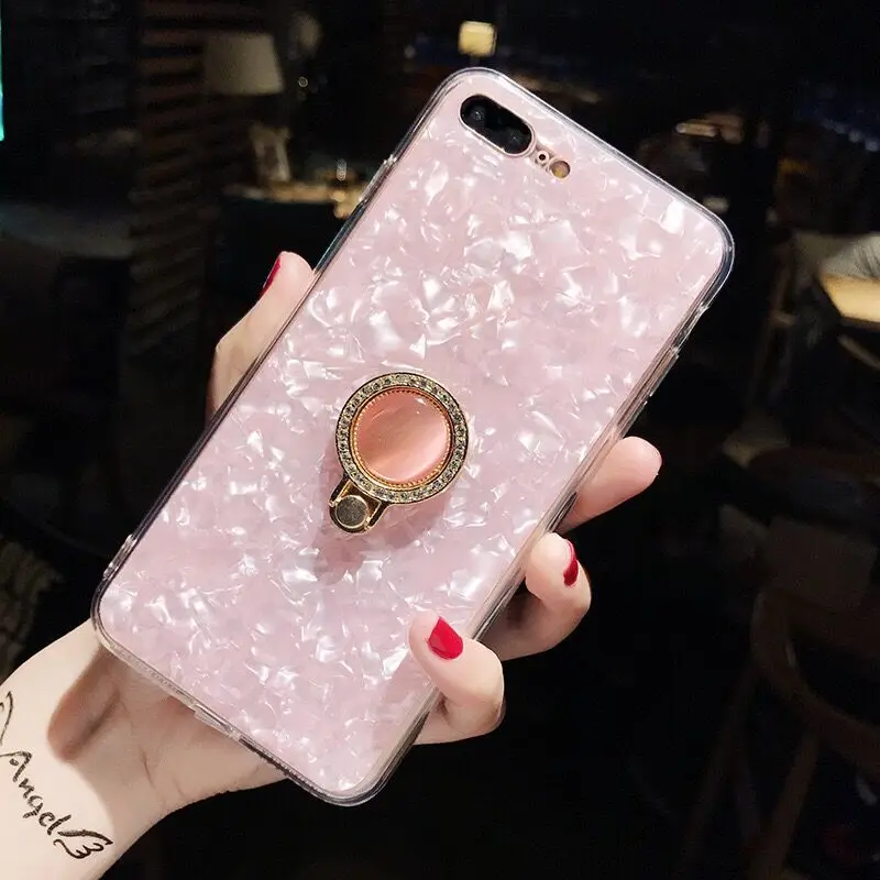 HONGRUNA/блестящие чехлы для телефонов с розовым гелевым узором iphone X 8 8Plus 7 plus 6S 6