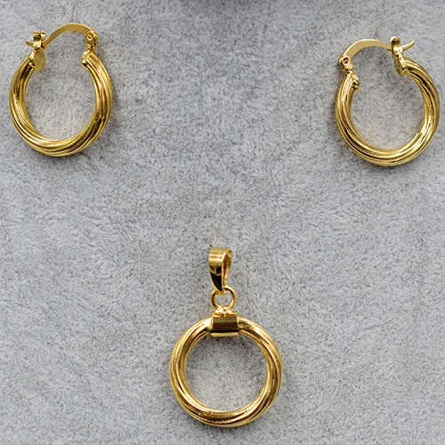 Earrings Pendant G Ювелирные изделия zeadear модные ювелирные изделия женские серьги подвеска ожерелье Дубай высокое качество Набор круглых украшений для вечерние свадебные - Окраска металла: Earrings Pendant G