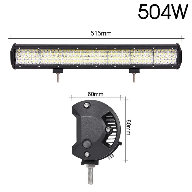 

20inch 90w 126w 288w 420w 504w LED Work Light Bar for Off Road ATV Car Boat Truck SUV 4WD 4x4 Trator LED Driving Fog Lamp 12v