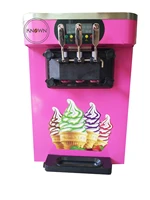 large capacity gelato table top mini soft ice cream milkshake vending machine 3 flavors ice cream maker 18 22lh with air pump