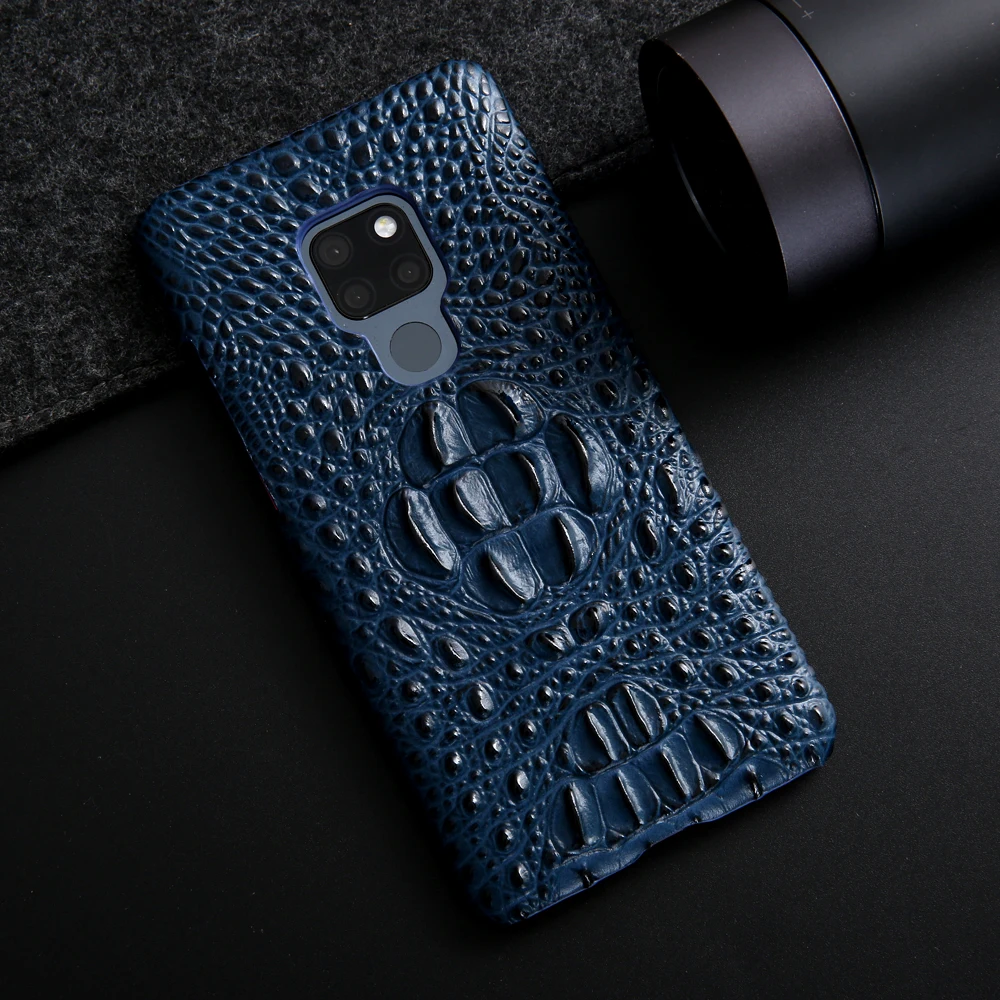 Роскошный 3D чехол из натуральной кожи с рисунком головы крокодила для Huawei Mate 20 PRO