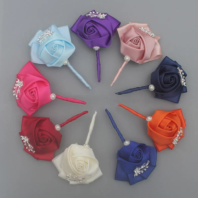 Korean Ribbon Diamond Corsage Marriage Fine Bride Bridesmaid Wedding Supply Stability XH1300 |