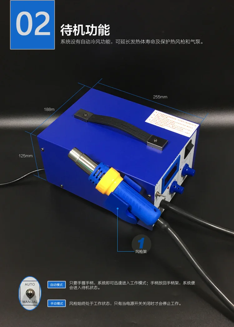 SAIKE 8508D паяльная станция цифровой дисплей горячего воздуха пистолет сильный воздушный насос Тип Регулируемый горячий воздух демонтаж сварочная платформа