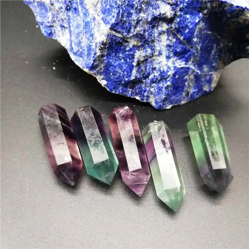 

Natural fluorite pendant necklace Quartz crystal Reiki Chakra pendants Colored fluorite crystal pendant women jewelry