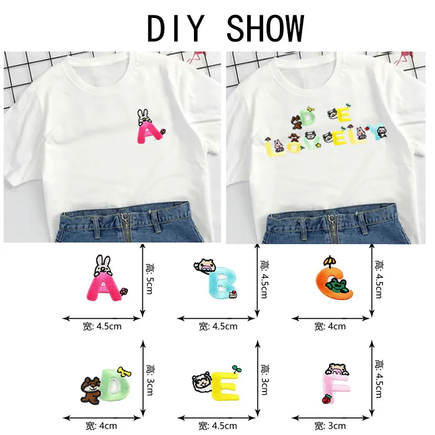 Вышивка сделай сам 26 Английских Букв патчи для одежды детский значок железный