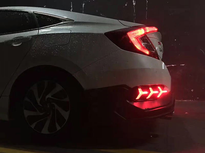 1 пара светодиодные задние фонари для Honda Civic 2016 2017 2018|warning light|driving lightsbrake light |