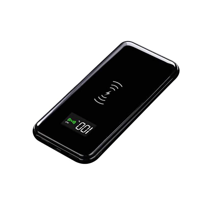 Black NOHON, беспроводной внешний аккумулятор, 10000 мА/ч, для iPhone, huawei, Xiaomi, внешний аккумулятор, 10000 мА/ч, портативное зарядное устройство, универсальное - Цвет: Black