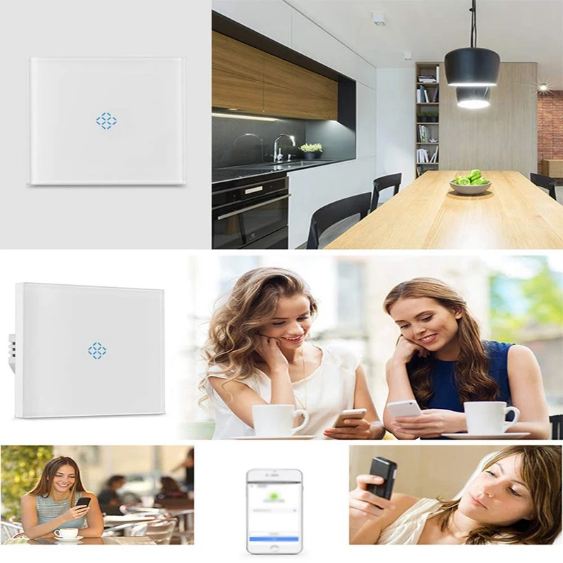 Умный переключатель Wifi смартфон с дистанционным управлением настенный