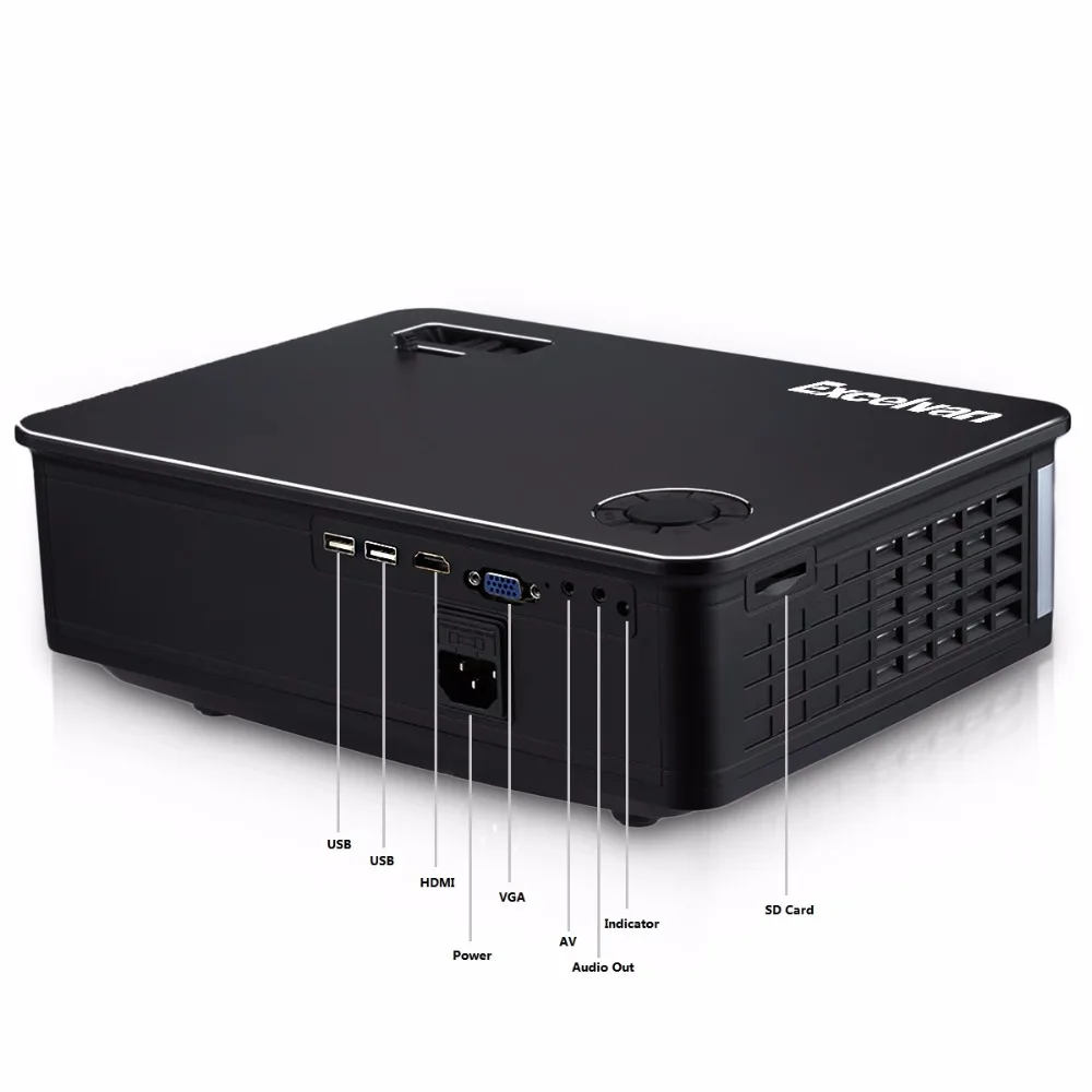 ЖК проектор Excalvan Z720 3300 люмен 1280768 домашний кинотеатр поддержка 1080P HD