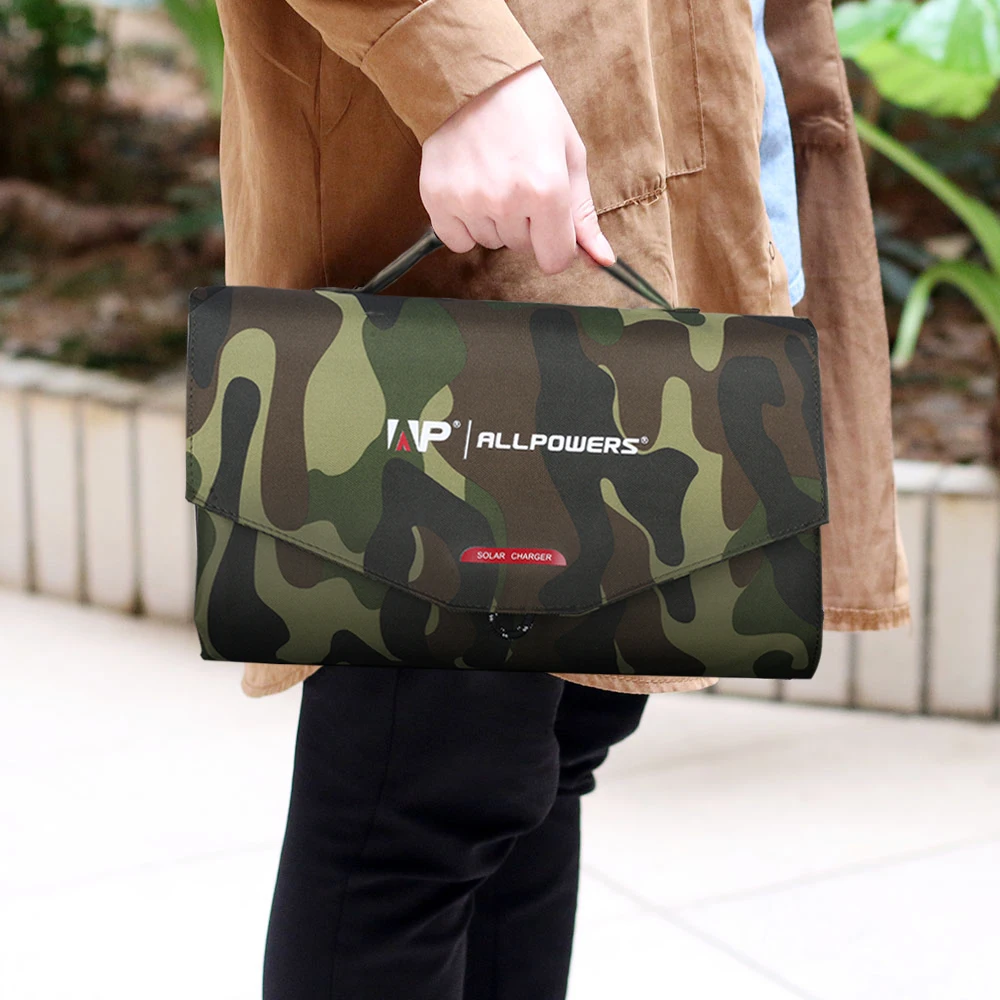 

ALLPOWERS 18V100W Camouflage Color Portable Solar Charger Foldable Solar Panel for Outdoors Laptop Mobile Phone