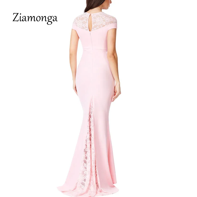 Ziamonga Maxi Dress Vestidos De Festa Party Night Club Dresses Lace Patchwork Mermaid Bodycon Formal Gowns Roupa Feminina | Женская
