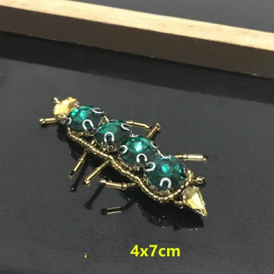 1 шт. пчелы божьи коровки животные Патчи 3D ручной работы горный хрусталь бисером