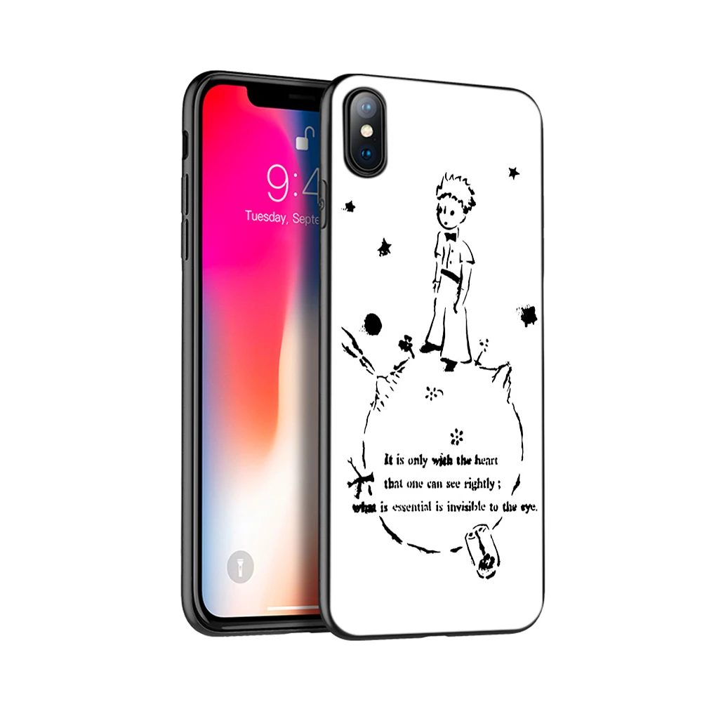 14292 Черный чехол ТПУ для iphone 5 5s se 6 6s 7 8 plus x 10 чехол силиконовый чехол для iphone XR XS MAX чехол Маленький принц лиса цитаты - Цвет: 14292