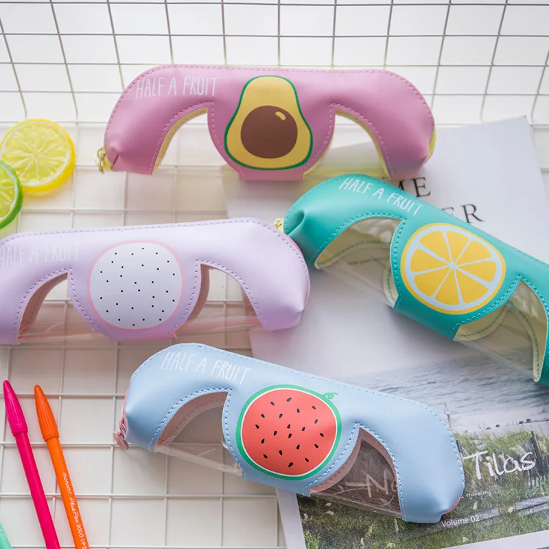 Чехол карандаш из искусственной кожи с принтом полуфруктов авокадо персикового