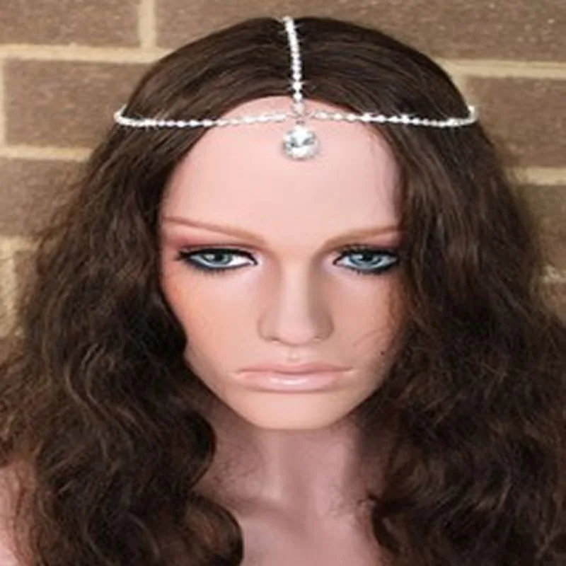 2020 Fashion Jewelry Gold Chain Crystal Wedding Hair Bijou Cheveux Mariage Corrente Cabelo Rhinestone Hiar | Украшения и
