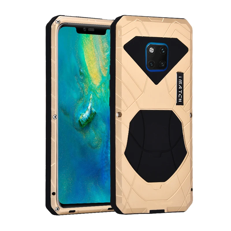 Повседневный водонепроницаемый чехол для Huawei Mate 20 Pro Роскошный Металлический