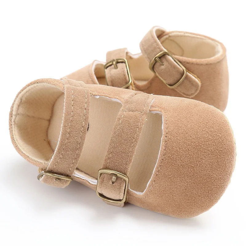 Летняя детская обувь 0 18 м для девочек ретро малышей замша ПУ мягкая подошва