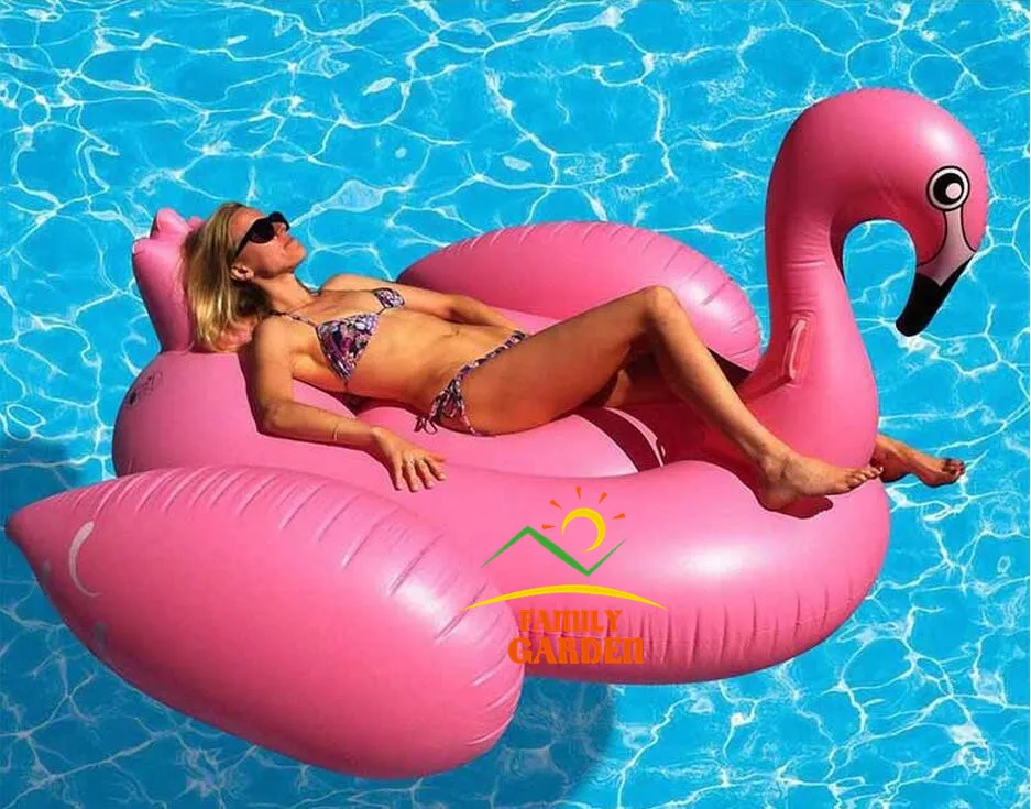 Большой размер толстый Надувной розовый Фламинго плавающие поплавки для