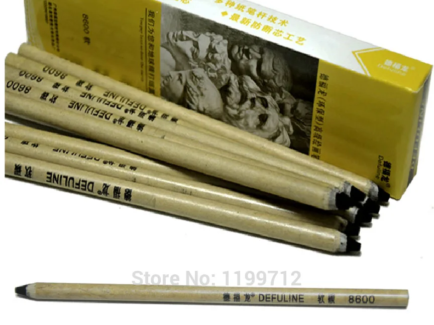12 штук кор. Defuline уголь карандаши мягкий средний жесткий эскиз 11A|charcoal bamboo|charcoal