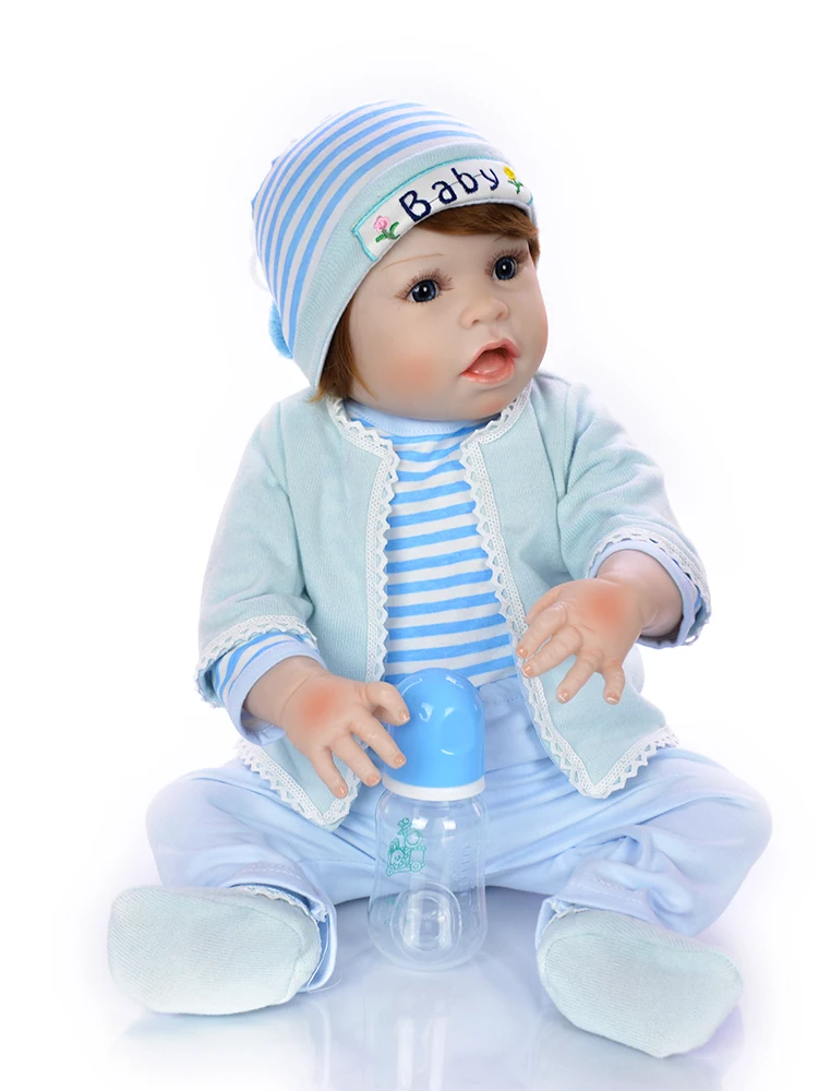 KEIUMI 23 дюймов полное тело кремния Reborn Реалистичная кукла сюрприз Boneca куклы на день