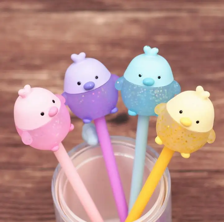 1 шт. Kawaii 0 5 мм 3D мультфильм фея Мерцающая пайетка цветные животные гелевые ручки