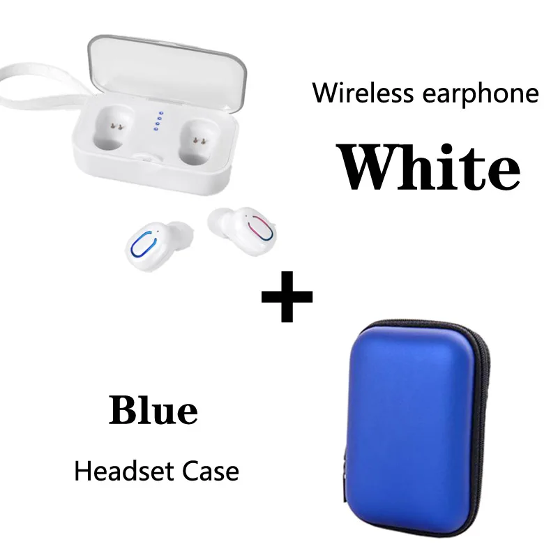 Беспроводная гарнитура стерео спортивные Bluetooth 5 0 наушники с зарядным боксом для
