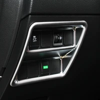 for nissan x trail xtrail t32 rogue 2014 2018 abs matte headlamps adjustment switch button cover trim car accessories 1pcs