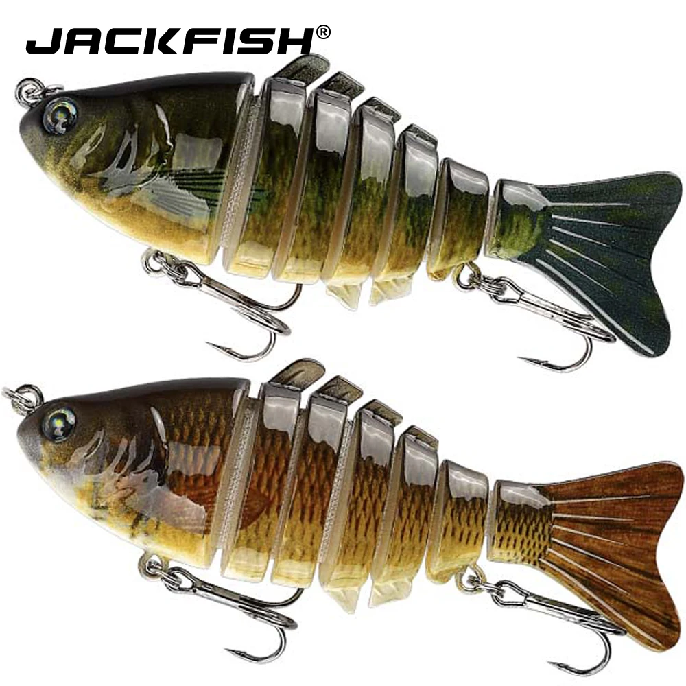 JACKFISH Рыболовная Приманка 10 см 15 г 3D глаза 6-сегментная Реалистичная твердая