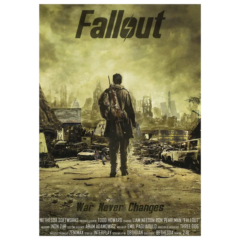 Fallout 4 игровой плакат Серия B домашняя отделка декоративный бумажный с белым