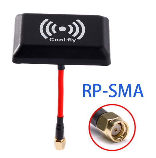 RP-SMA antenna 5,8 ГГц Антенна 9dBi с высоким коэффициентом усиления, плоская патч RX антенна приемника Fatshark ImmersionRC SpiroNet 5,8G RX TX антенна для гоночного дрона - Цвет: RP-SMA antenna