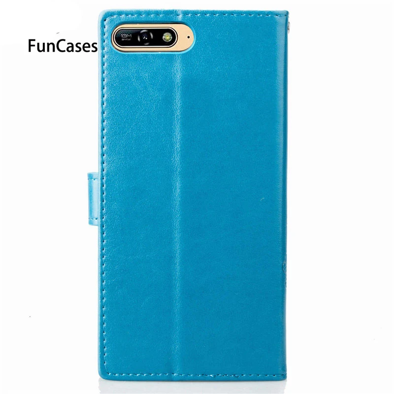 Fundas huawei Y6 2018 чехол Prime из искусственной кожи с защелкой для Чехол карты футляры на