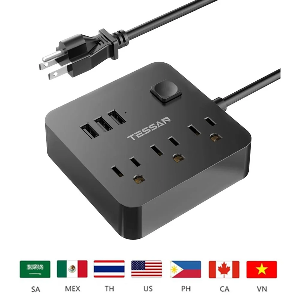 TESSAN WI FI Смарт Мощность полосы Стабилизатор напряжения мульти от источника