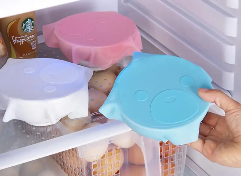 200 шт Горячая многоразовая силиконовая крышка для хранения продуктов в