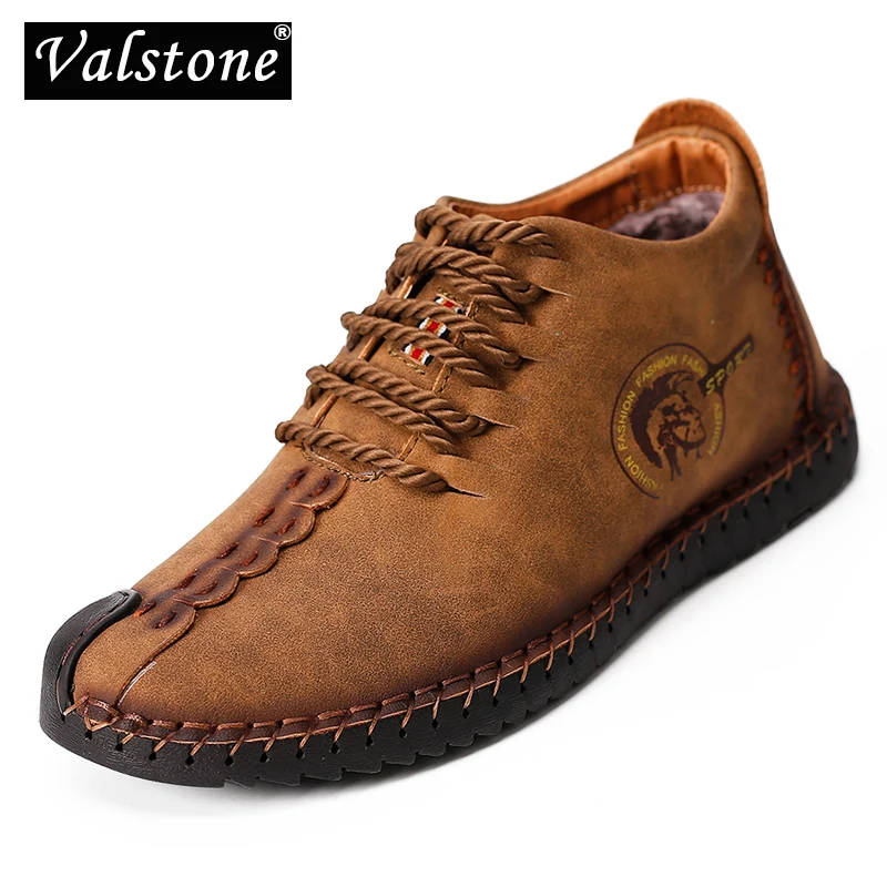 Valstone/суперзимние мужские ботинки; винтажные кожаные кроссовки; размеры XL, 48; ботинки в стиле ретро; высокие зимние ботинки; сезон осень; на выбор