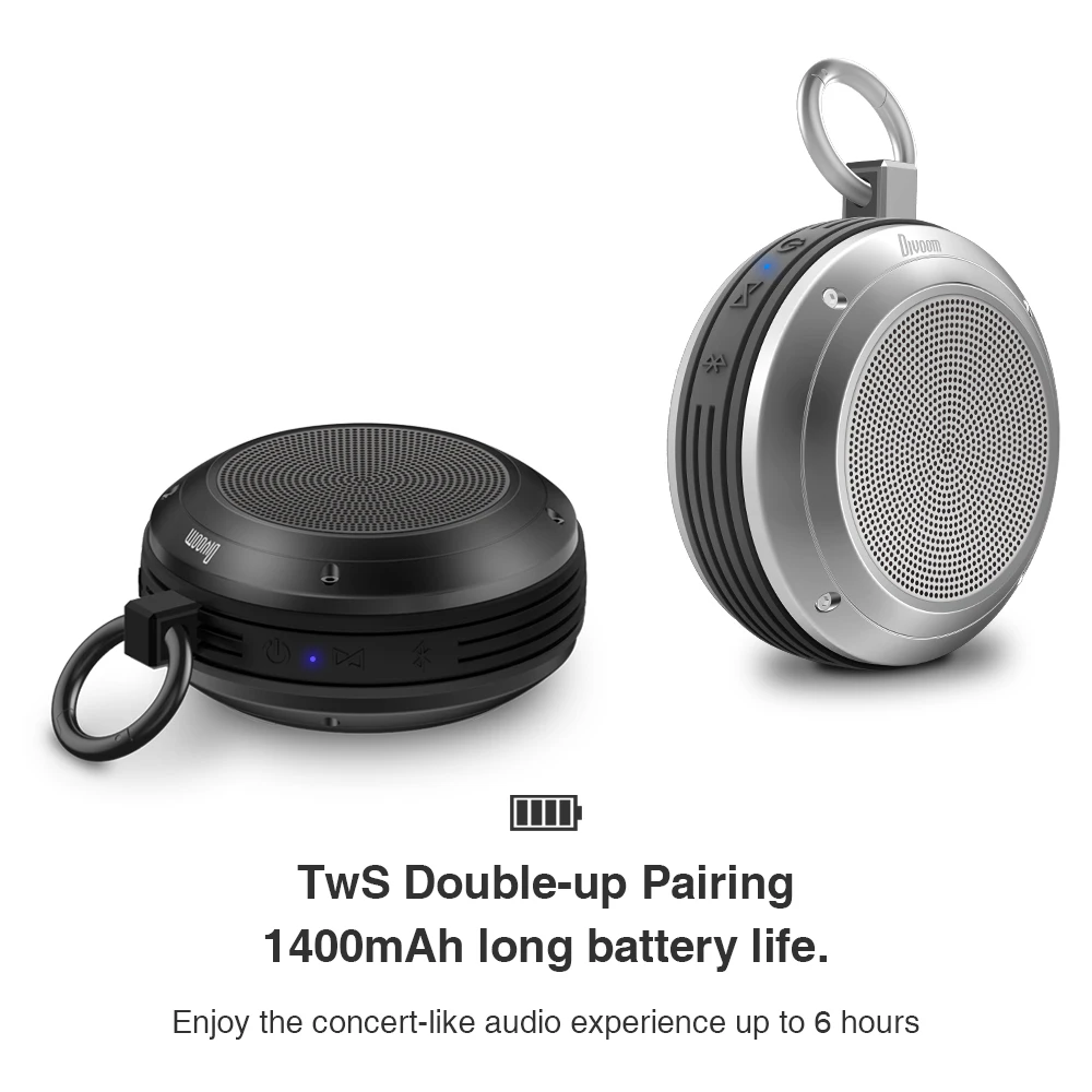 Портативный динамик Divoom Voombox Trek Bluetooth TF карта поддержка тяжелых басов 6 часовое