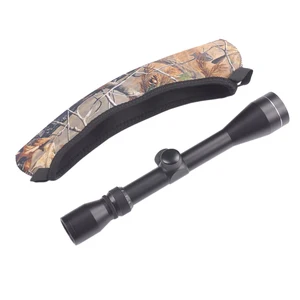 Чехол для охотничьего прицела, 1 шт., неопреновый чехол для прицела, большой 13 дюймов, двусторонний дизайн с камуфляжным и черным цветом