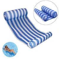 stripe swimming pool floats air mattress inflatable sleeping bed water hammock lounger chair float summer fun toys